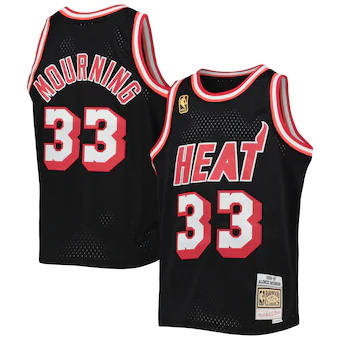 youth mitchell and ness alonzo mourning black miami heat 19-471